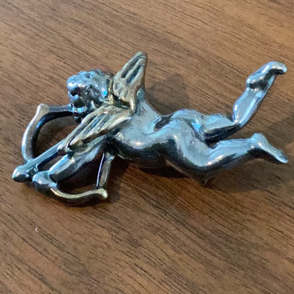 Silver Cupid Pin